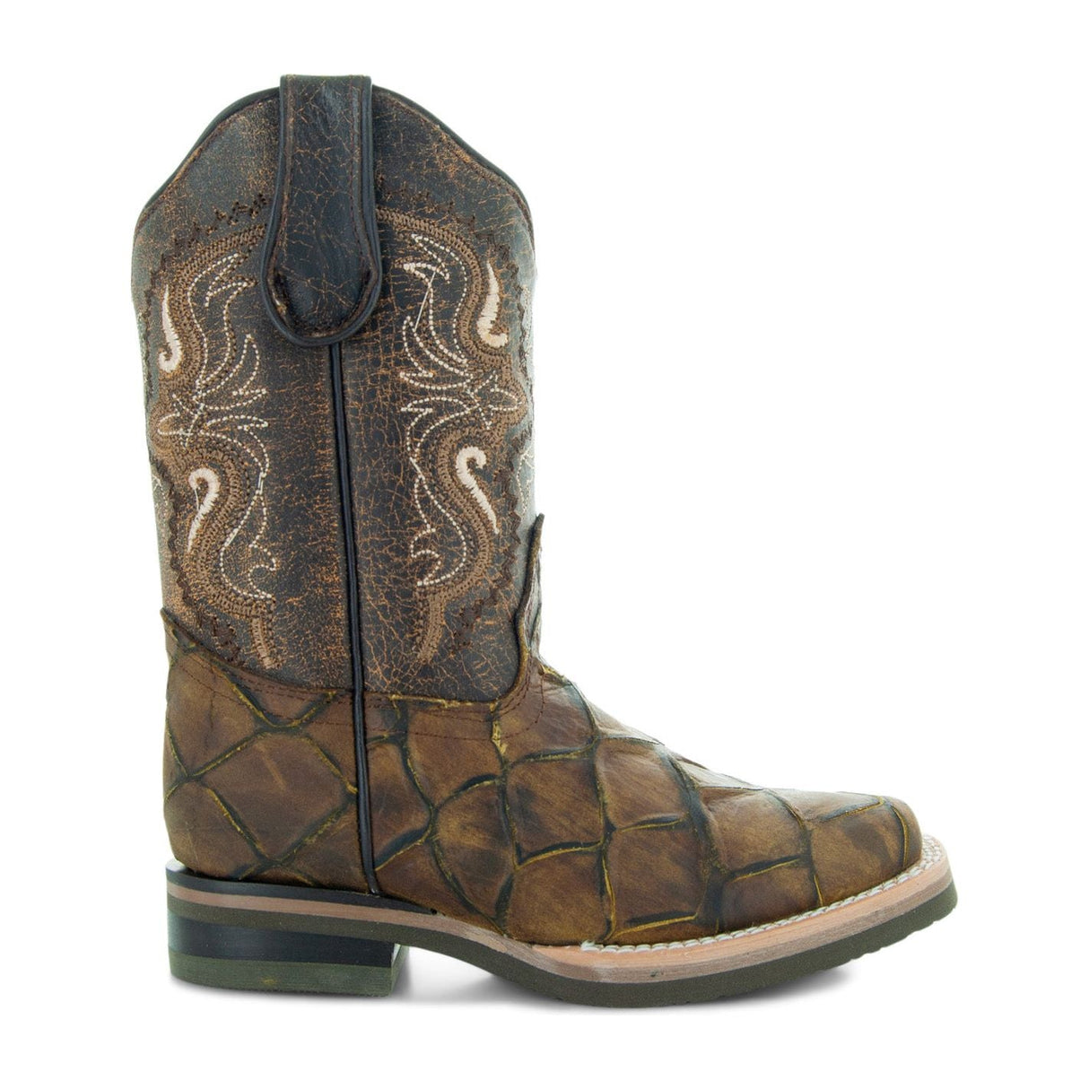 Soto Boots Kids Pirarucu Print Cowboy Boots K4008 from Soto Boots