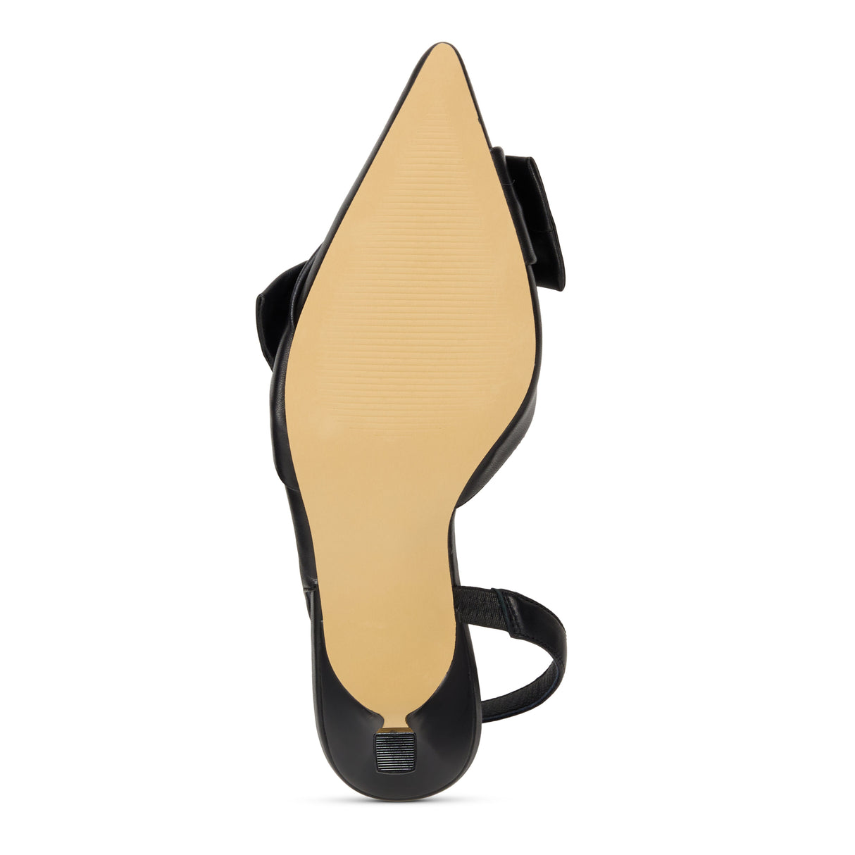 Kaleigh Bow Heel in Black Leather from Yosi Samra