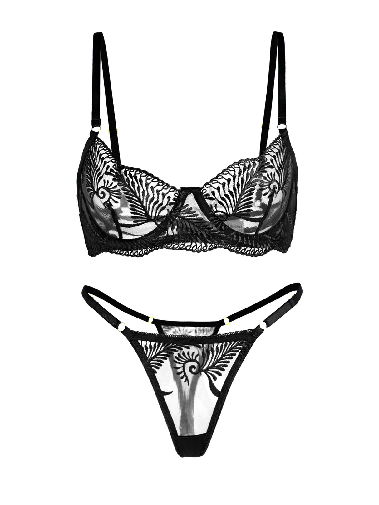 Elegant Essence Embroidery Lingerie Set From Hello.LA.Girl