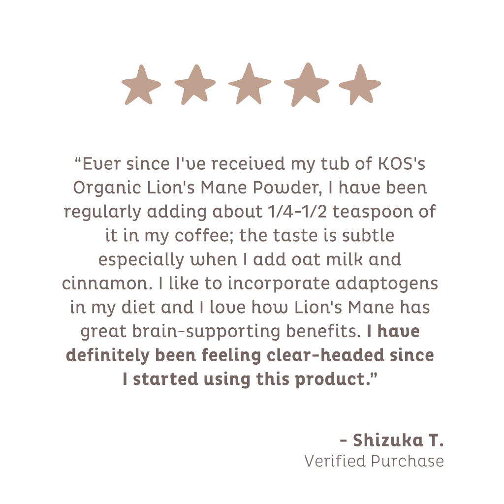 KOS Organic Lion's Mane Powder from KOS.com