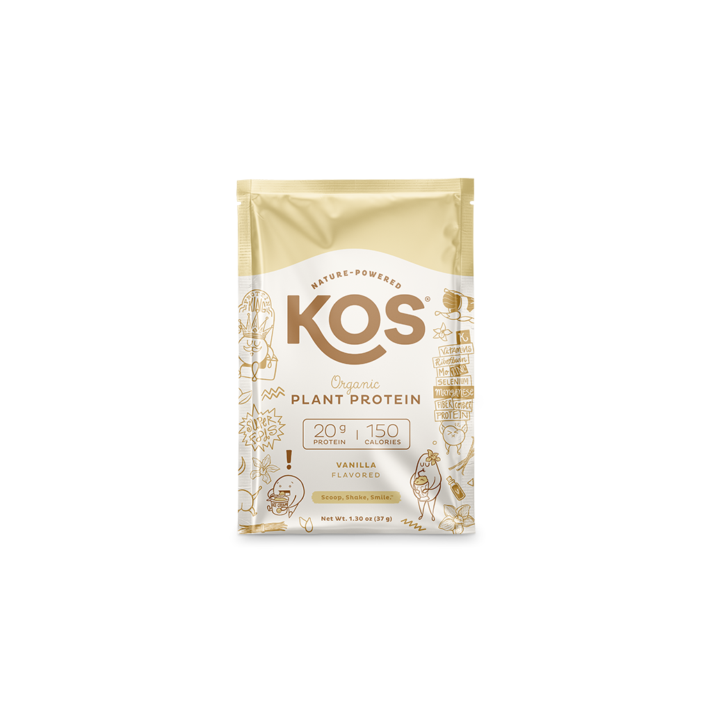 KOS Organic Plant Protein, Vanilla, Single Serving from KOS.com
