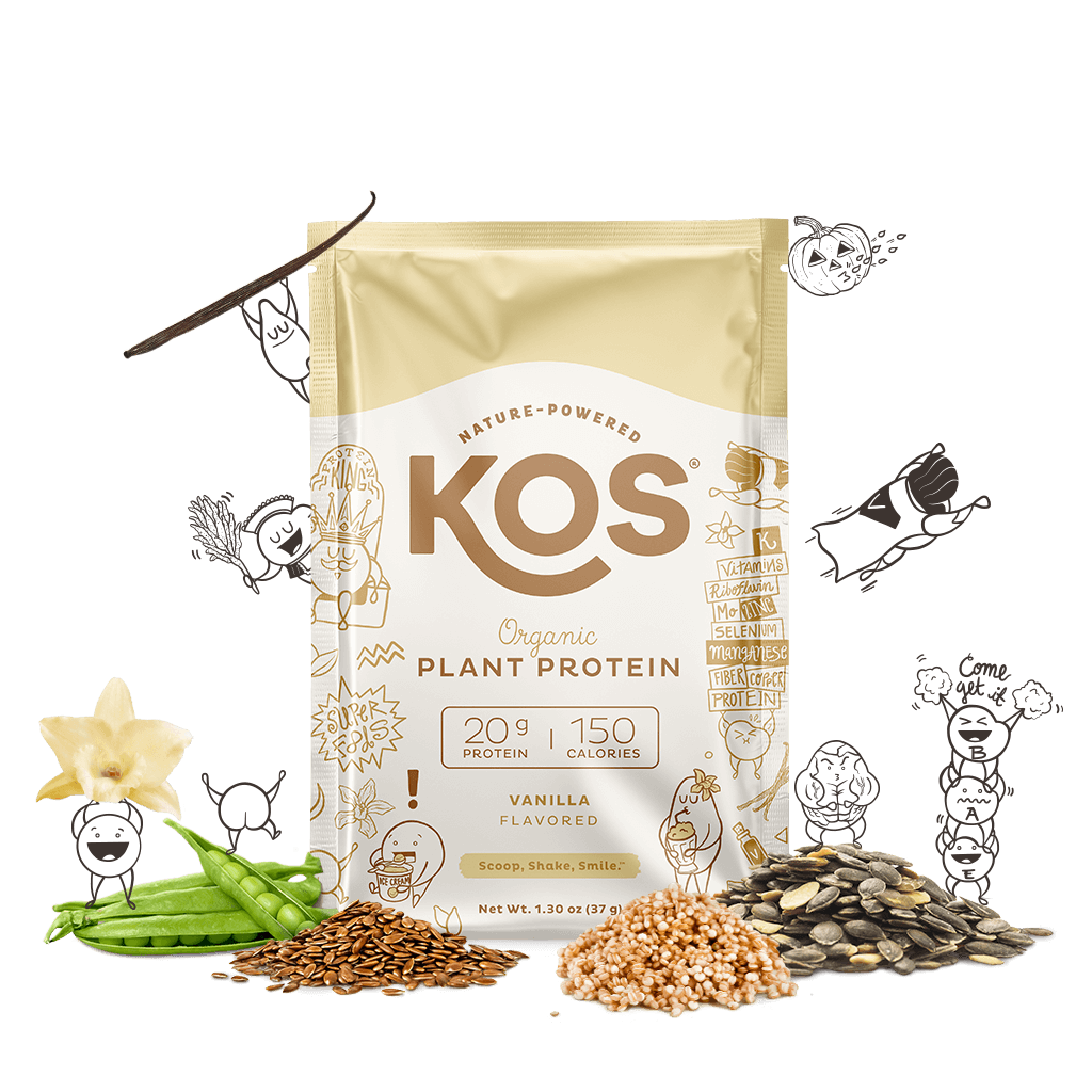 KOS Organic Plant Protein, Vanilla, Single Serving from KOS.com