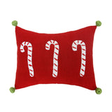 Candy Cane Mini Pillow, Red from Melange Collection