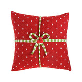 Gift 14" Pillow, Red from Melange Collection