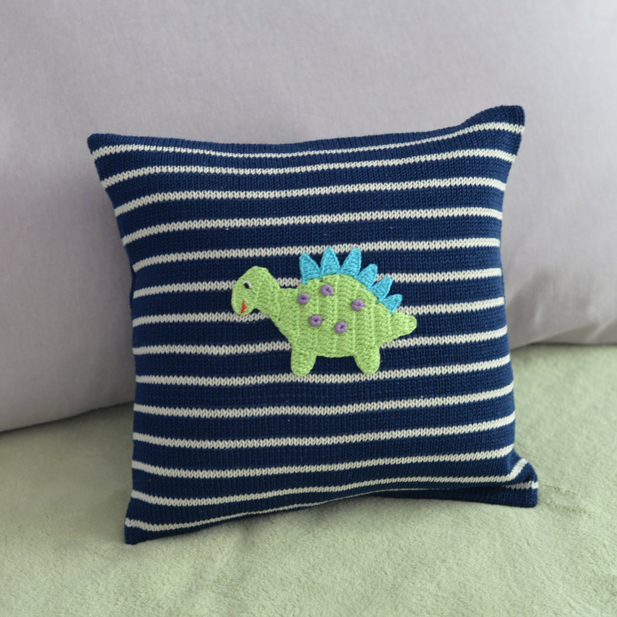 Dinosaur 10" Pillow, Navy from Melange Collection