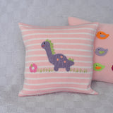 Dinosaur 10" Pillow, Pink from Melange Collection