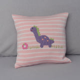 Dinosaur 10" Pillow, Pink from Melange Collection