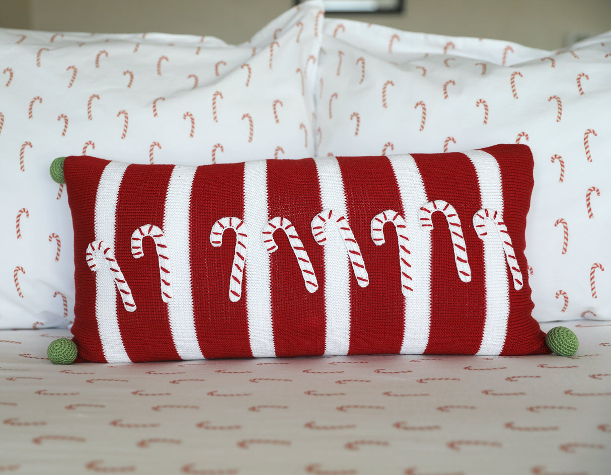 Candy Cane Lumbar Pillow from Melange Collection