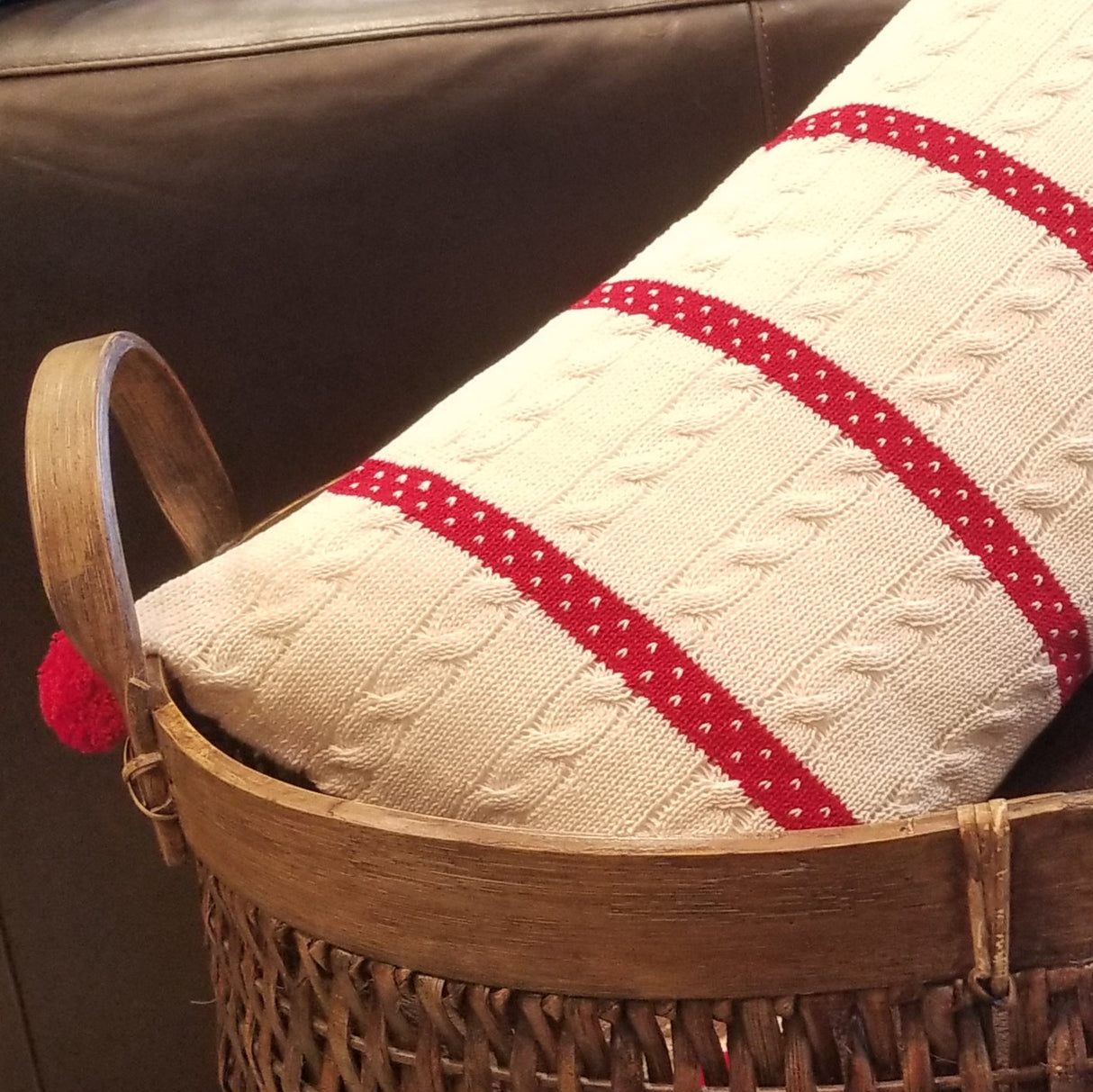 Cable-Knit Lumbar Pillow from Melange Collection