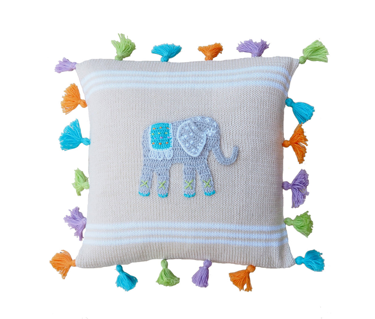 Elephant Tassel 10" Pillow from Melange Collection