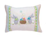 Easter Basket Bunny 8x11" Pillow, Ecru from Melange Collection