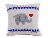 Elephant with Heart 10" Pillow from Melange Collection
