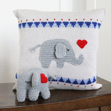 Elephant with Heart 10" Pillow from Melange Collection