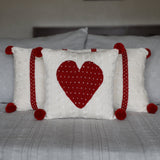 Cable-Knit Heart 10" Pillow from Melange Collection