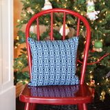 Blue Nordic Pattern Pillow, 14" from Melange Collection
