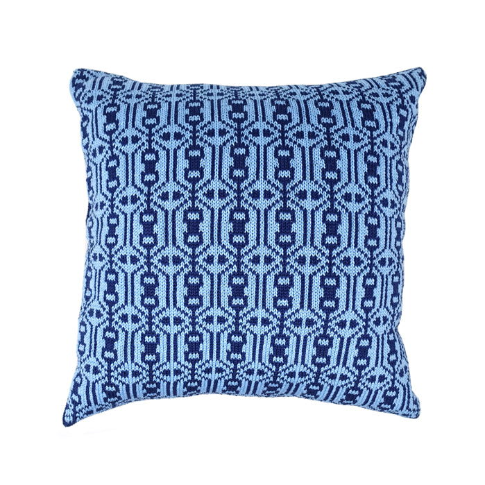 Blue Nordic Pattern Pillow, 14" from Melange Collection
