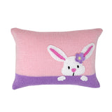Bunny Peekaboo Mini Pillow, Pink from Melange Collection