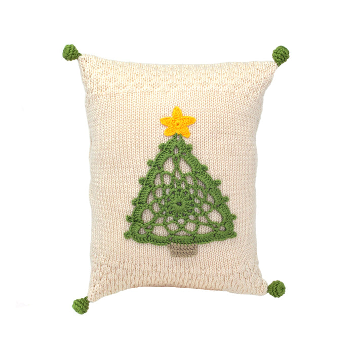Crochet Tree Mini Pillow from Melange Collection