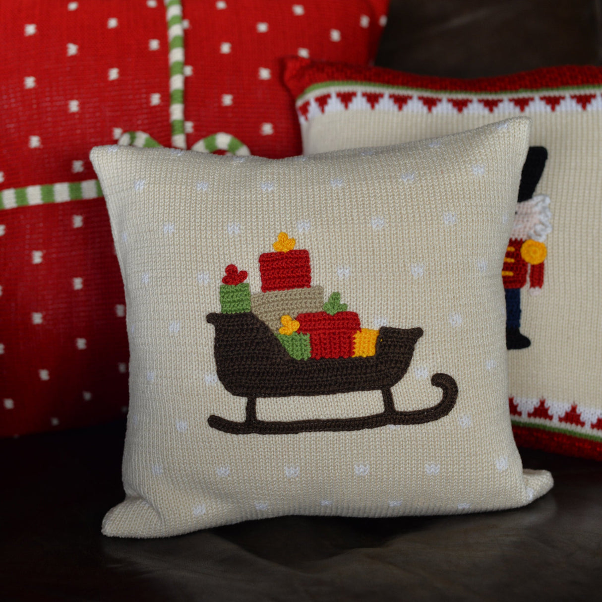 Holiday Sleigh Pillow 10" from Melange Collection
