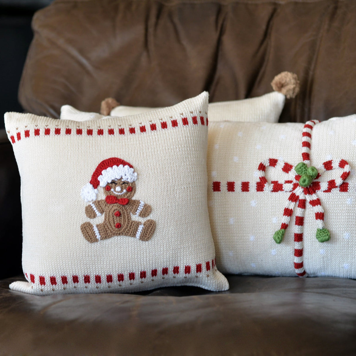 Gingerbread Man Pillow 10" from Melange Collection