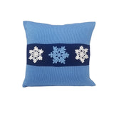 Blue Snowflake Pillow, 12" from Melange Collection