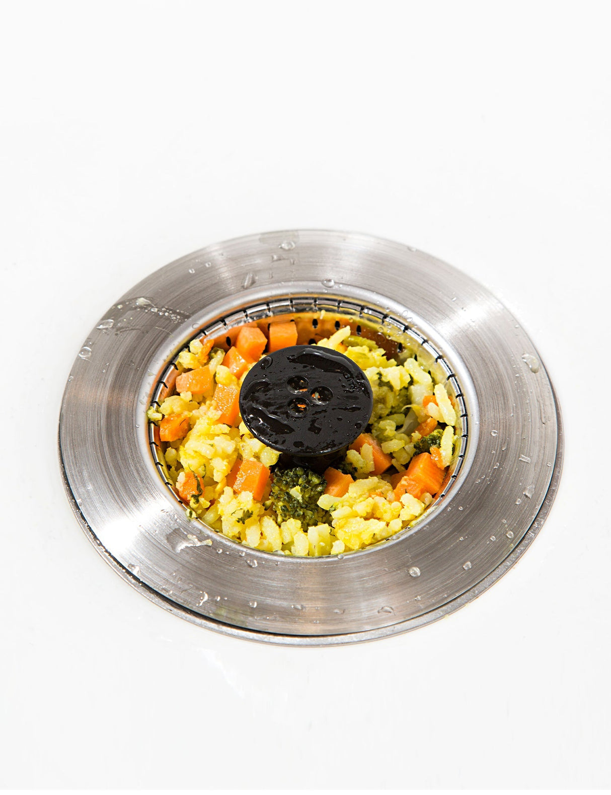 Kitchen SinkShroom (Stainless) Strainer with Built-in Anti-Clog Technology from TubShroom.com
