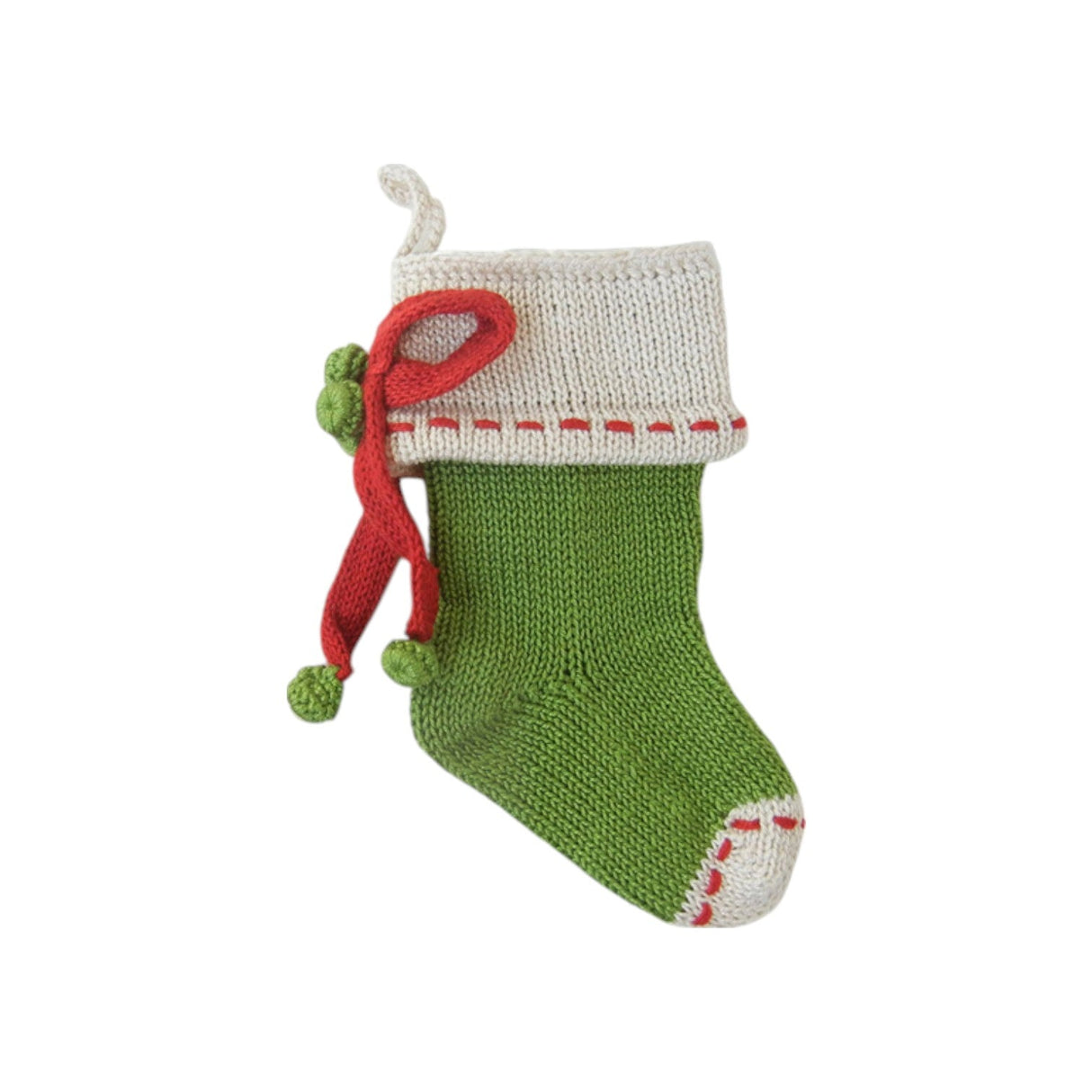 Bow Mini Stocking, Green from Melange Collection