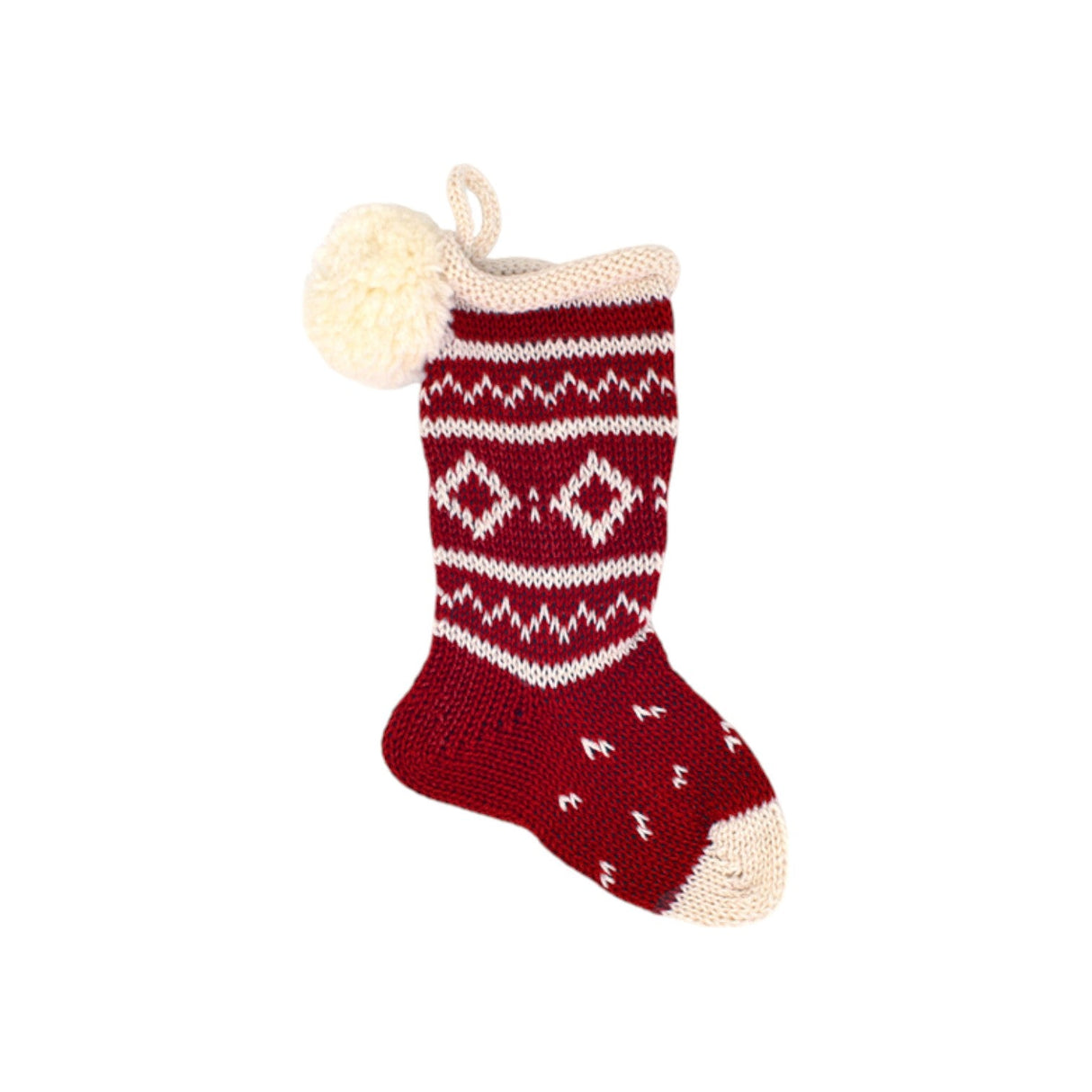 Mini Nordic Roll Cuff Stocking, Red from Melange Collection