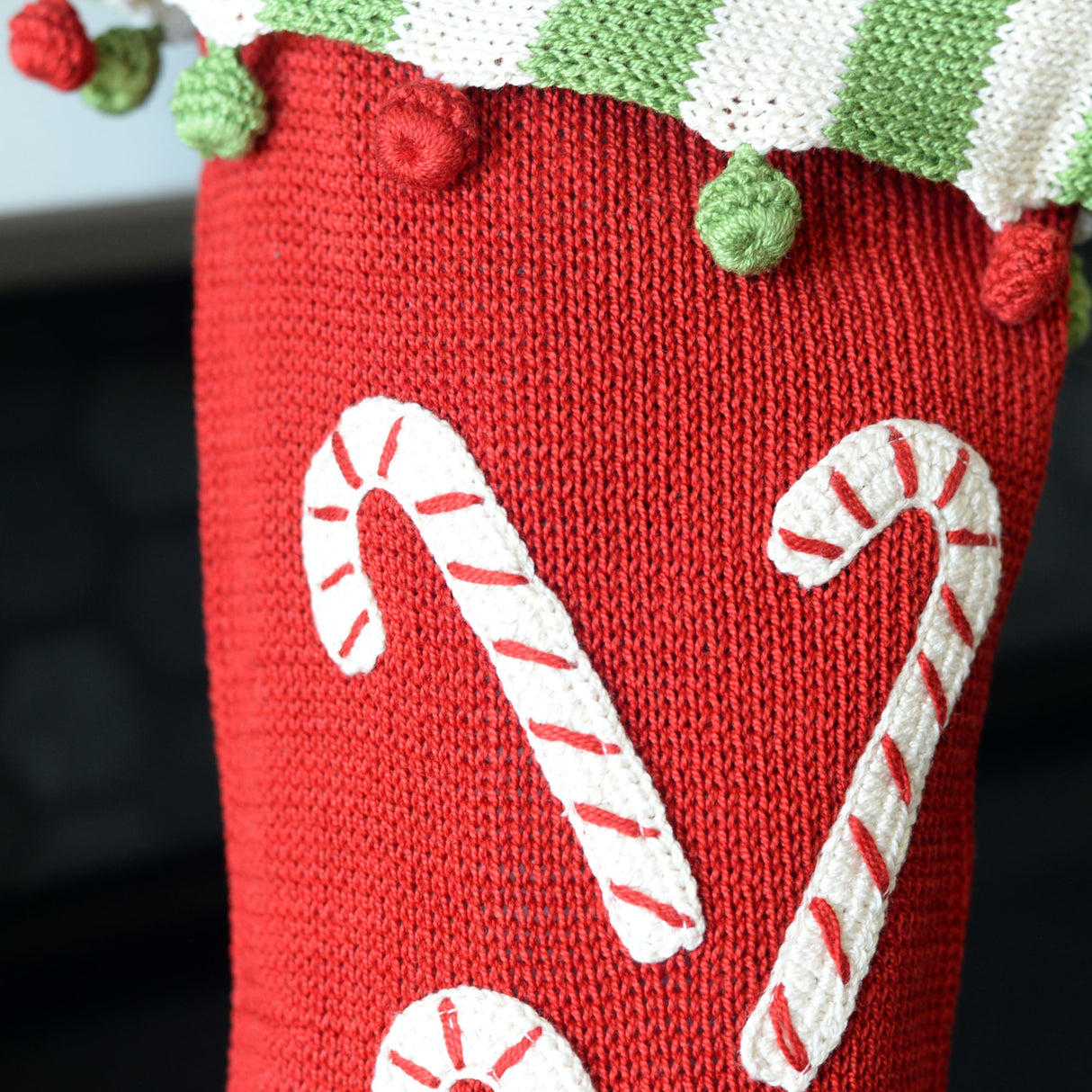Candy Cane Stocking from Melange Collection