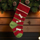 Dog Bone Stocking, Red from Melange Collection