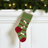 Dog Bone Stocking, Green from Melange Collection
