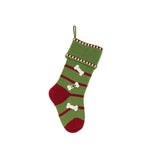 Dog Bone Stocking, Green from Melange Collection