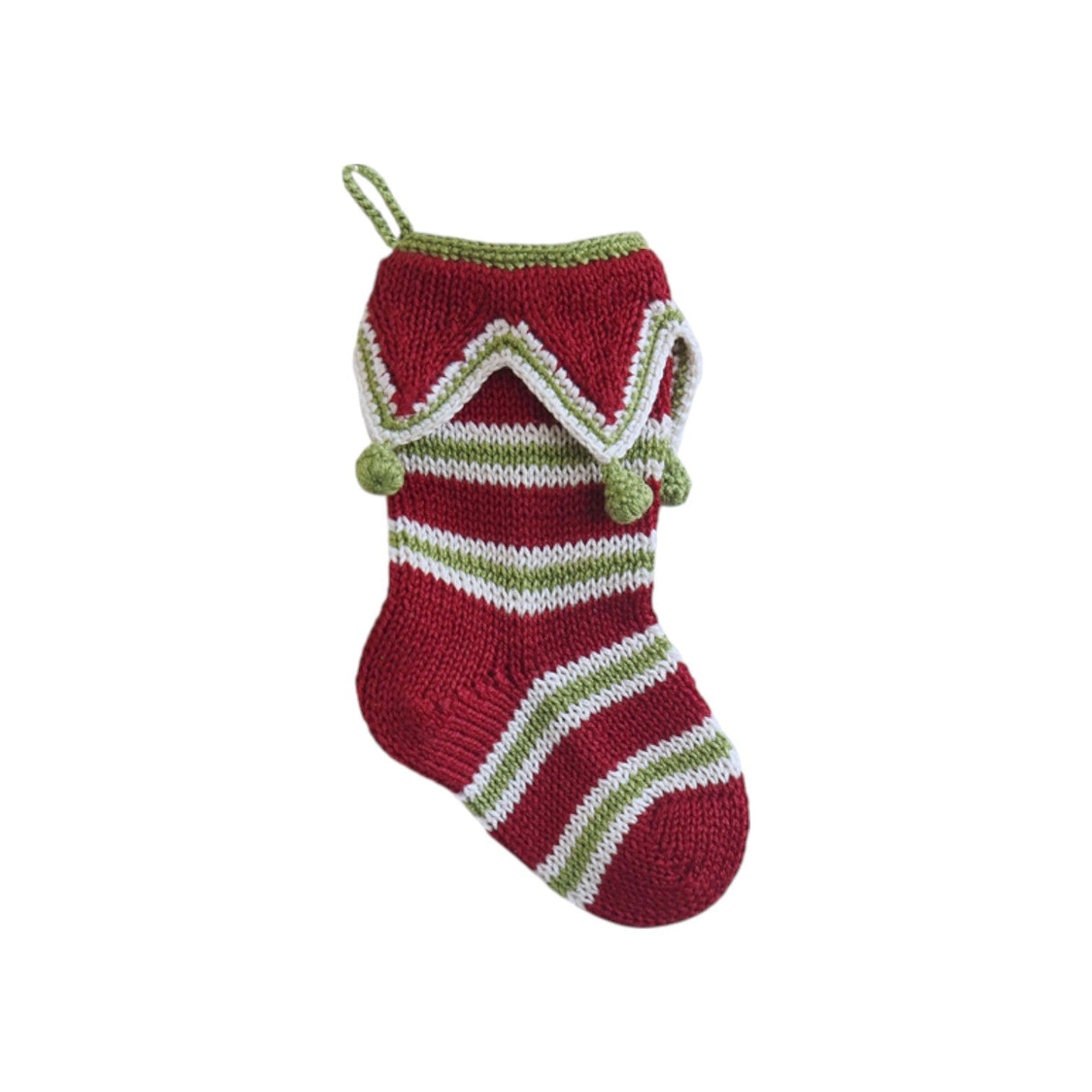 Mini Elf Cuff Stocking, Red from Melange Collection