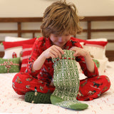 Green Patterned Stocking from Melange Collection