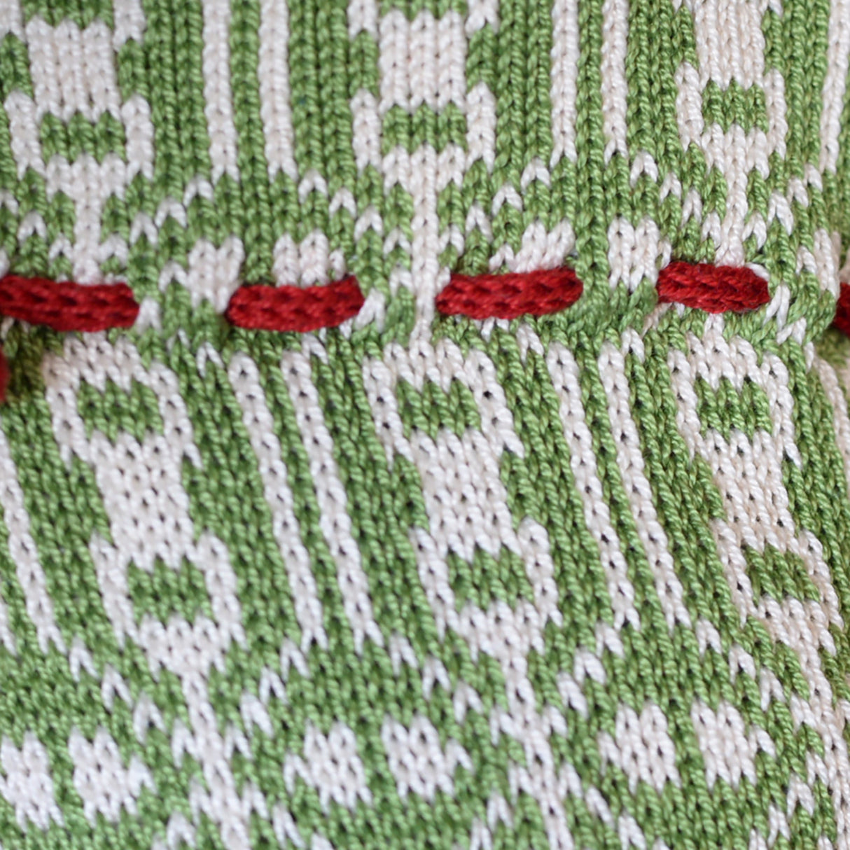 Green Patterned Stocking from Melange Collection