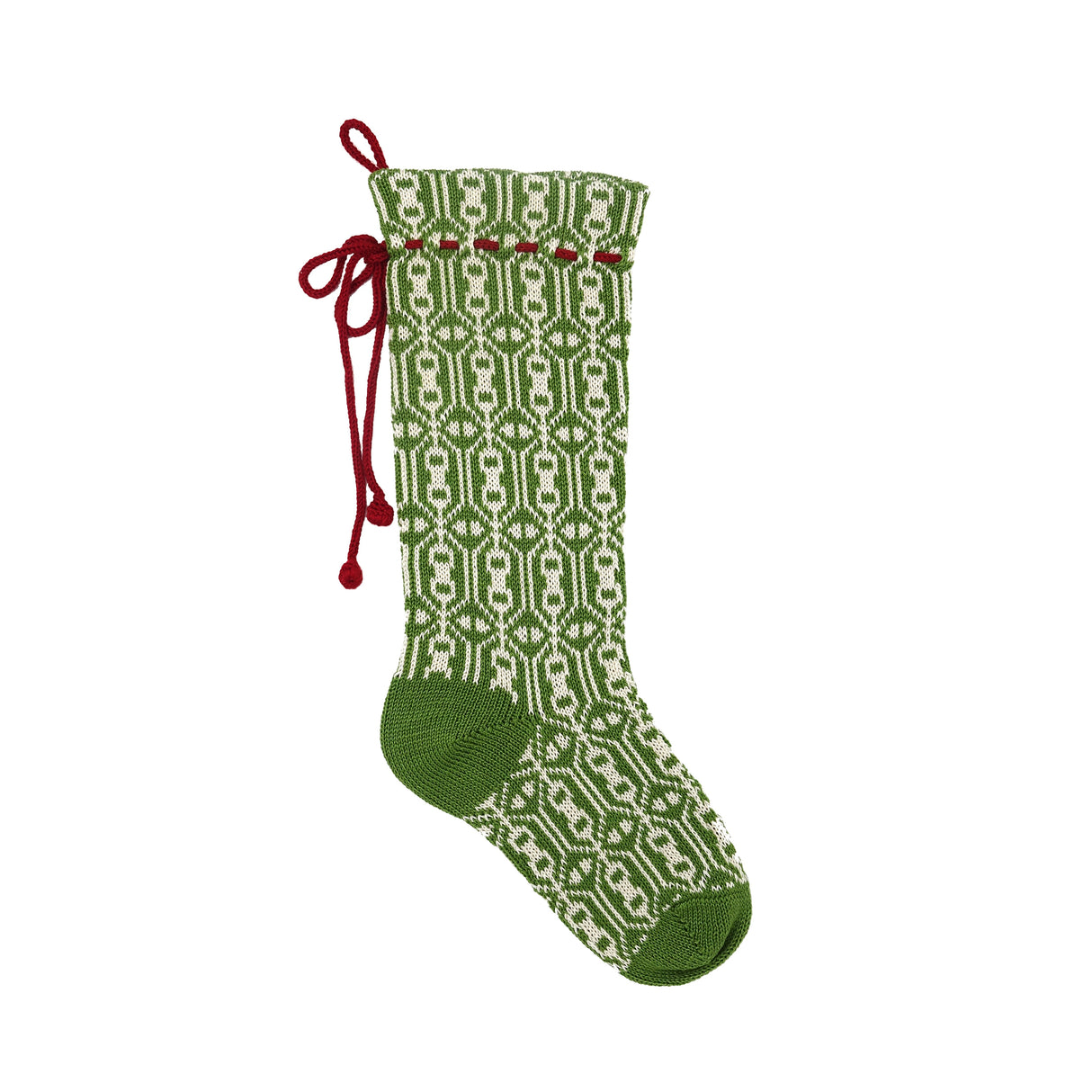 Green Patterned Stocking from Melange Collection