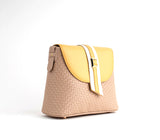 Kate - Nude Vegan Basket Weave Bag from Gunas New York