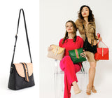 Kate - Black Vegan Basket Weave Bag from Gunas New York