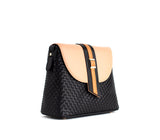 Kate - Black Vegan Basket Weave Bag from Gunas New York
