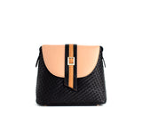 Kate - Black Vegan Basket Weave Bag from Gunas New York