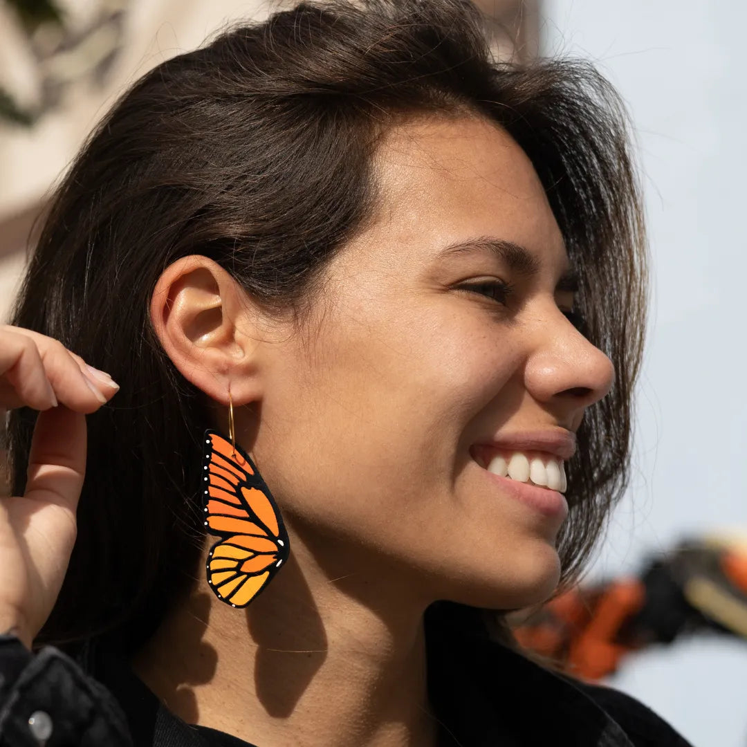 Monarch Butterfly Hoops from LE CHIC MIAMI