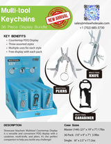 Keychain Multitool Countertop Display – 36-Piece Assortment from Mila Lifestyle Accessories