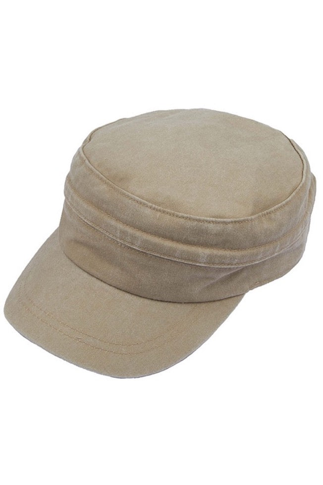 C.C Convertible Denim Army Zipper Cap Sun Visor from Madeline Love
