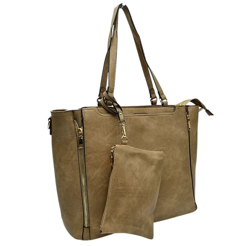 3 in 1 Side Zipper Women's Tote Handbag set  from Madeline Love