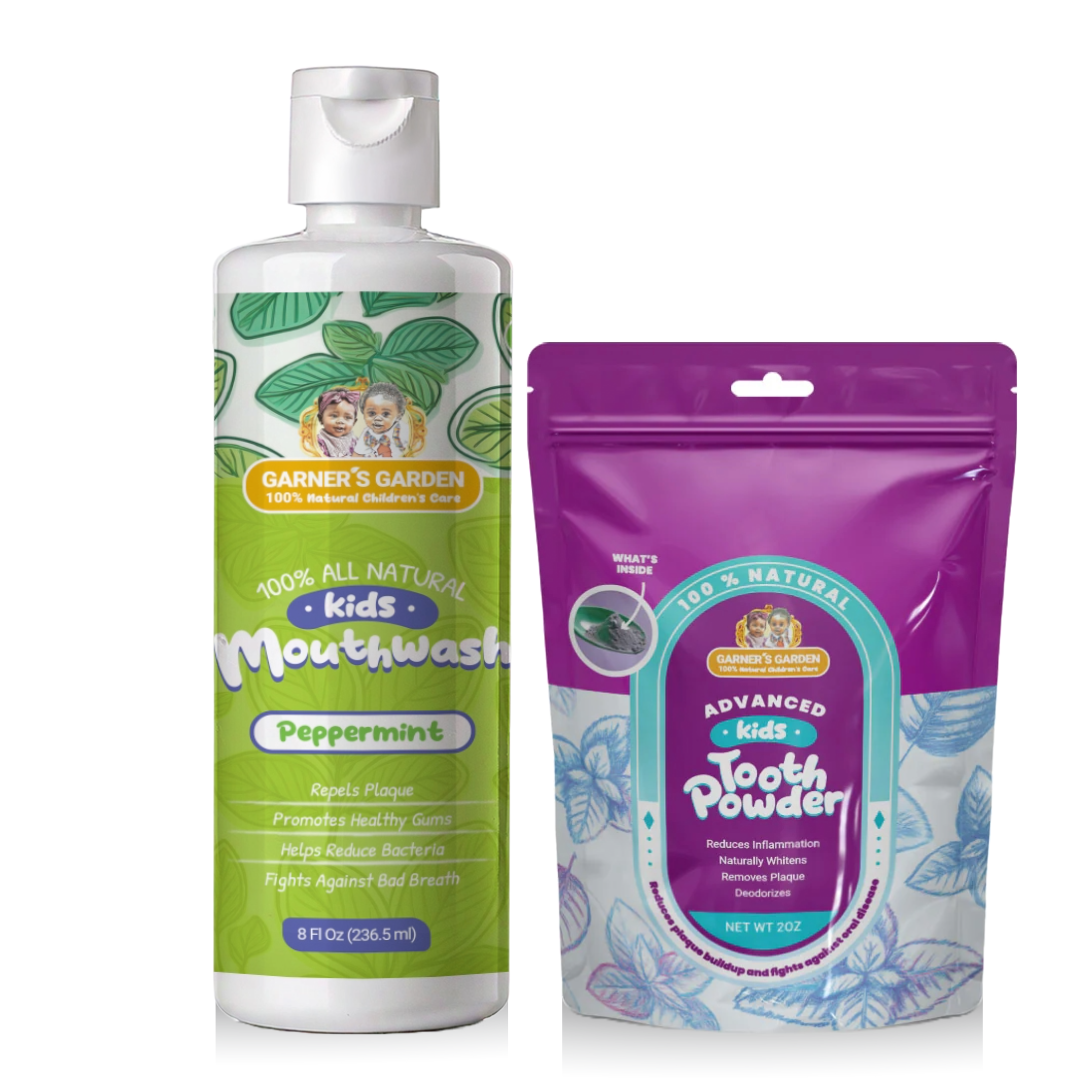 Kid's Mouthwash and Tooth Powder Package from Garner's Garden