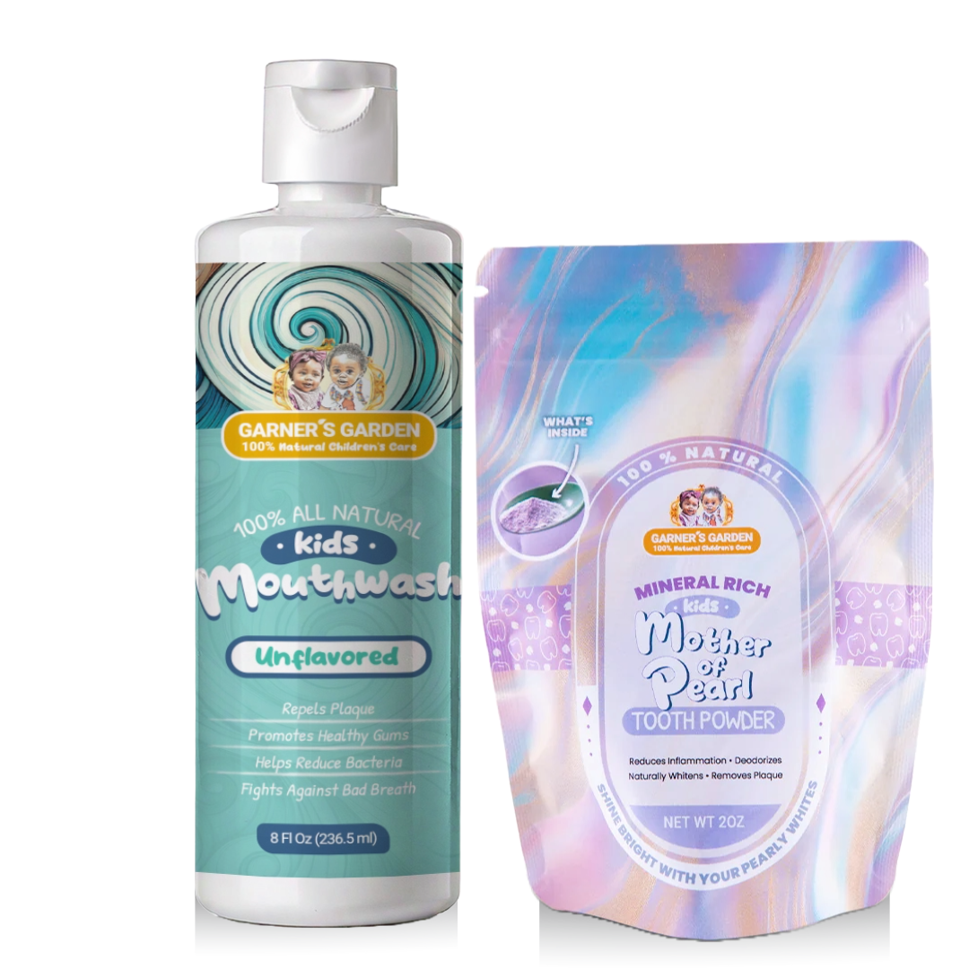 Kid's Mouthwash and Tooth Powder Package from Garner's Garden
