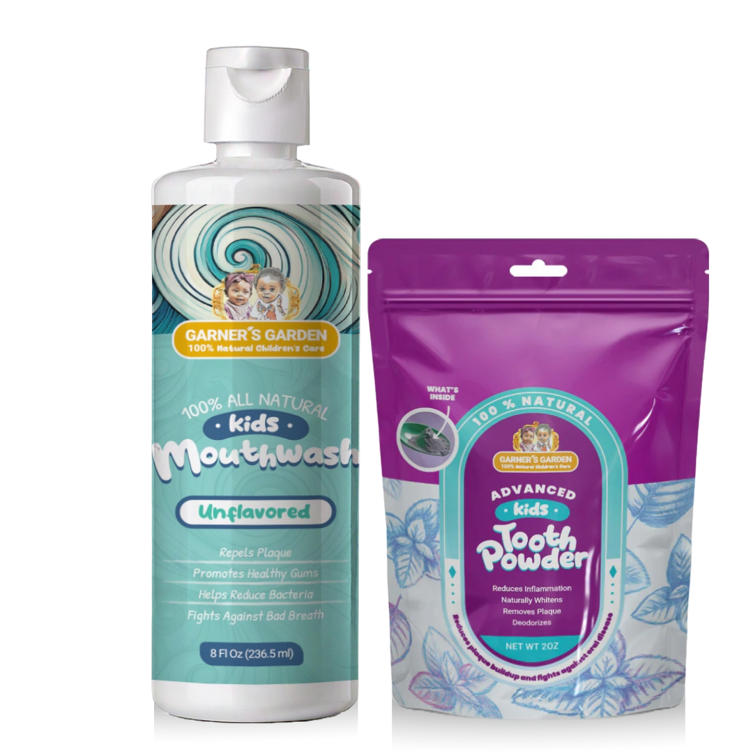 Kid's Mouthwash and Tooth Powder Package from Garner's Garden