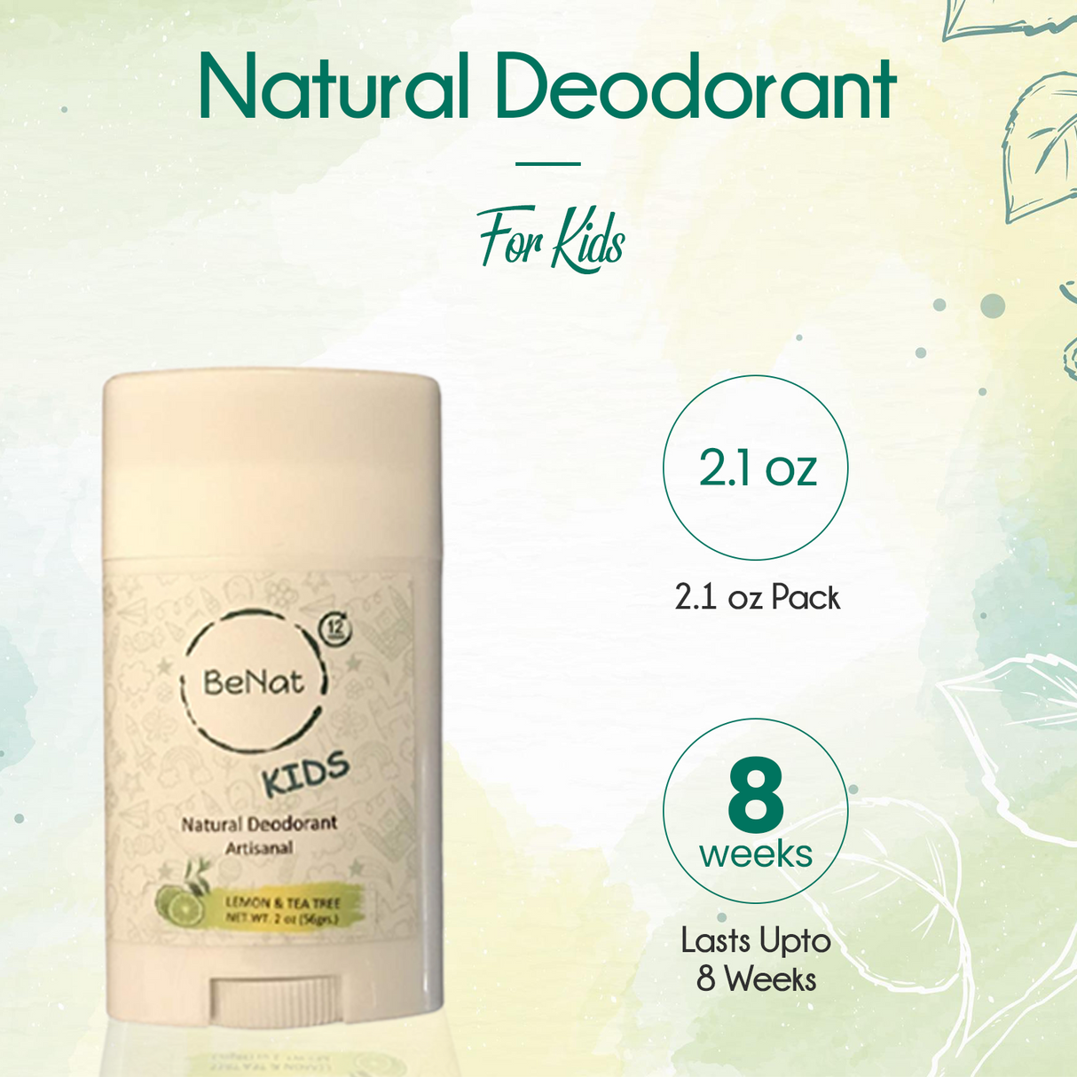 All-Natural Deodorant for Kids & Teens from BeNat
