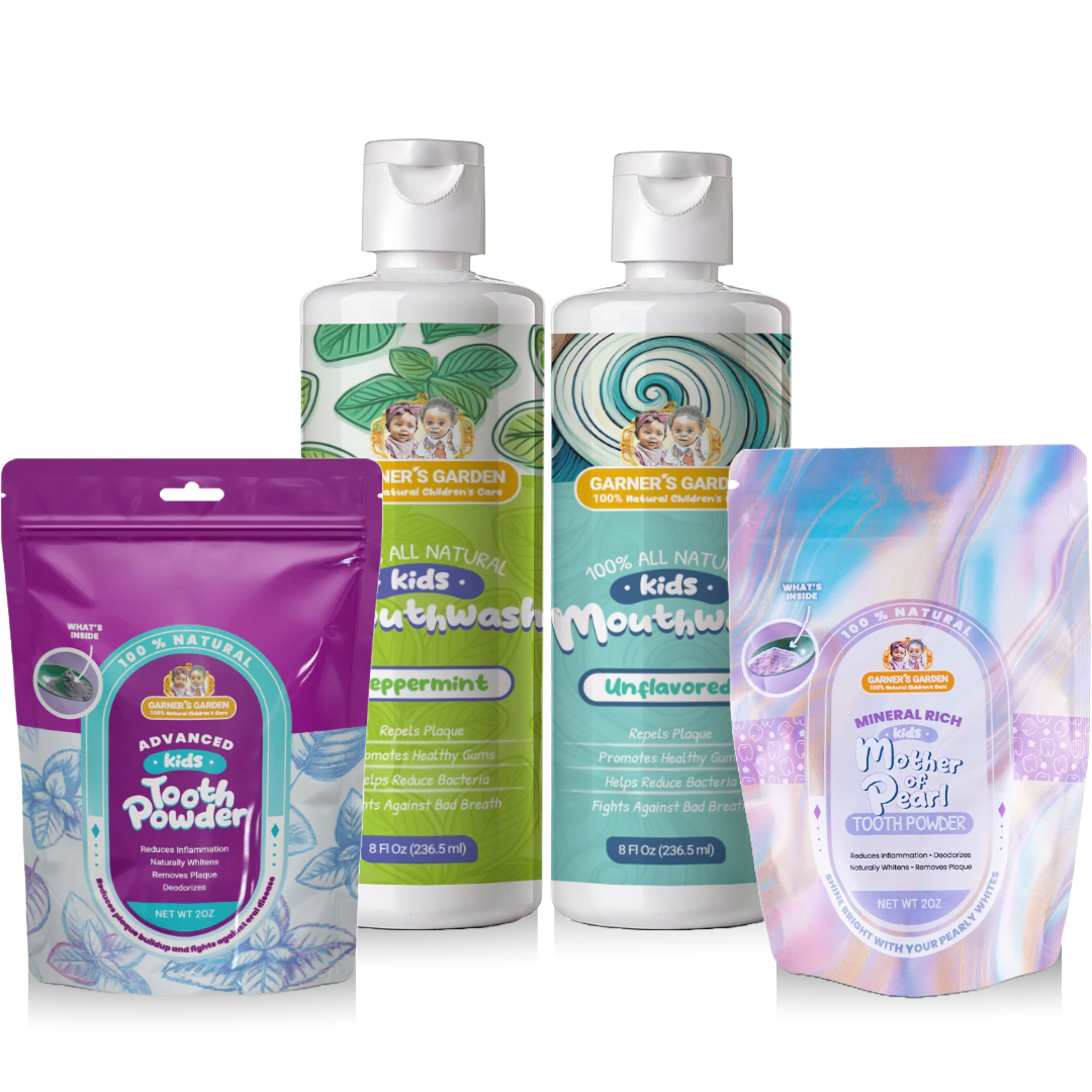 Kid's Mouthwash and Tooth Powder Package from Garner's Garden