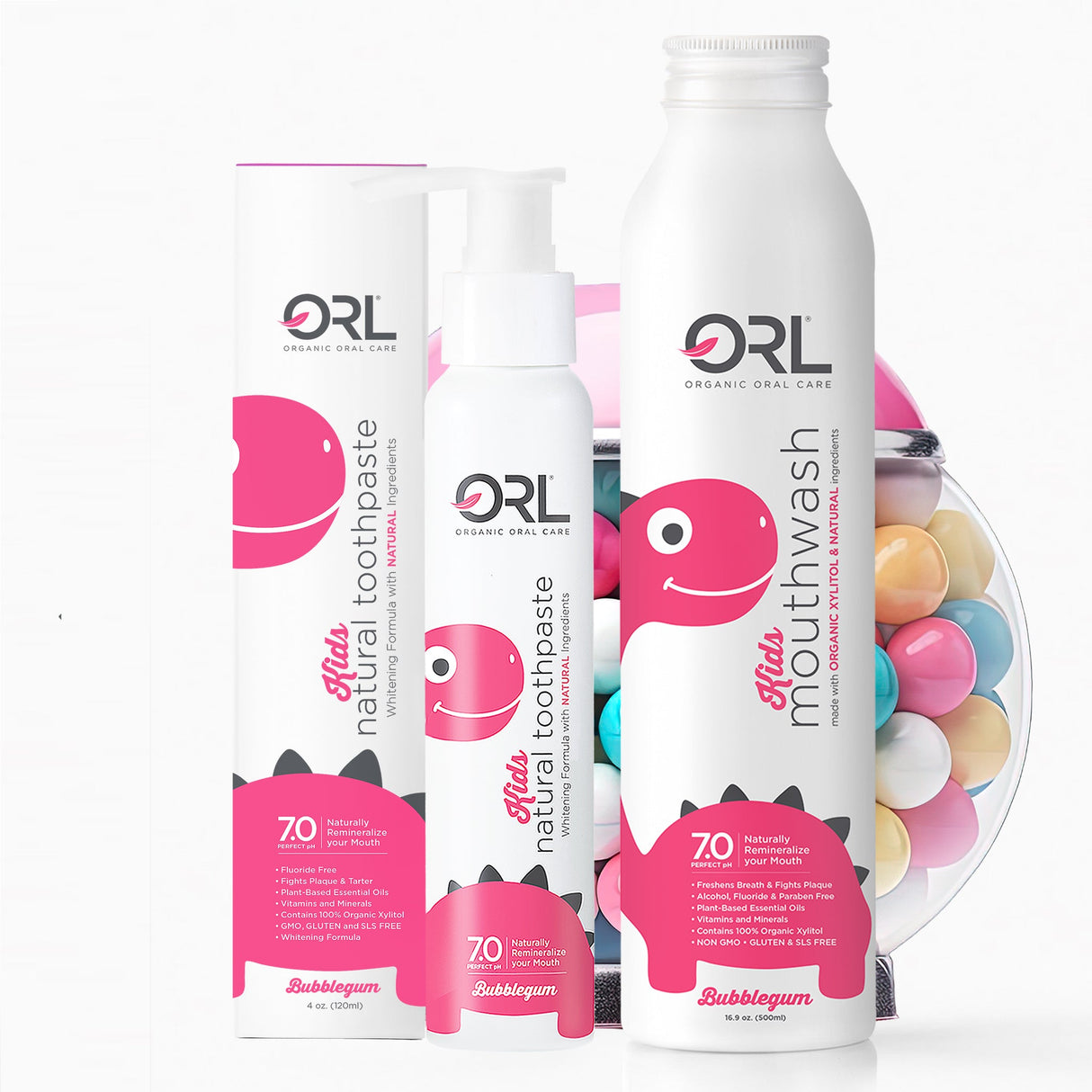 Kids Bundle - Bubblegum Toothpaste & Mouthwash from ORL